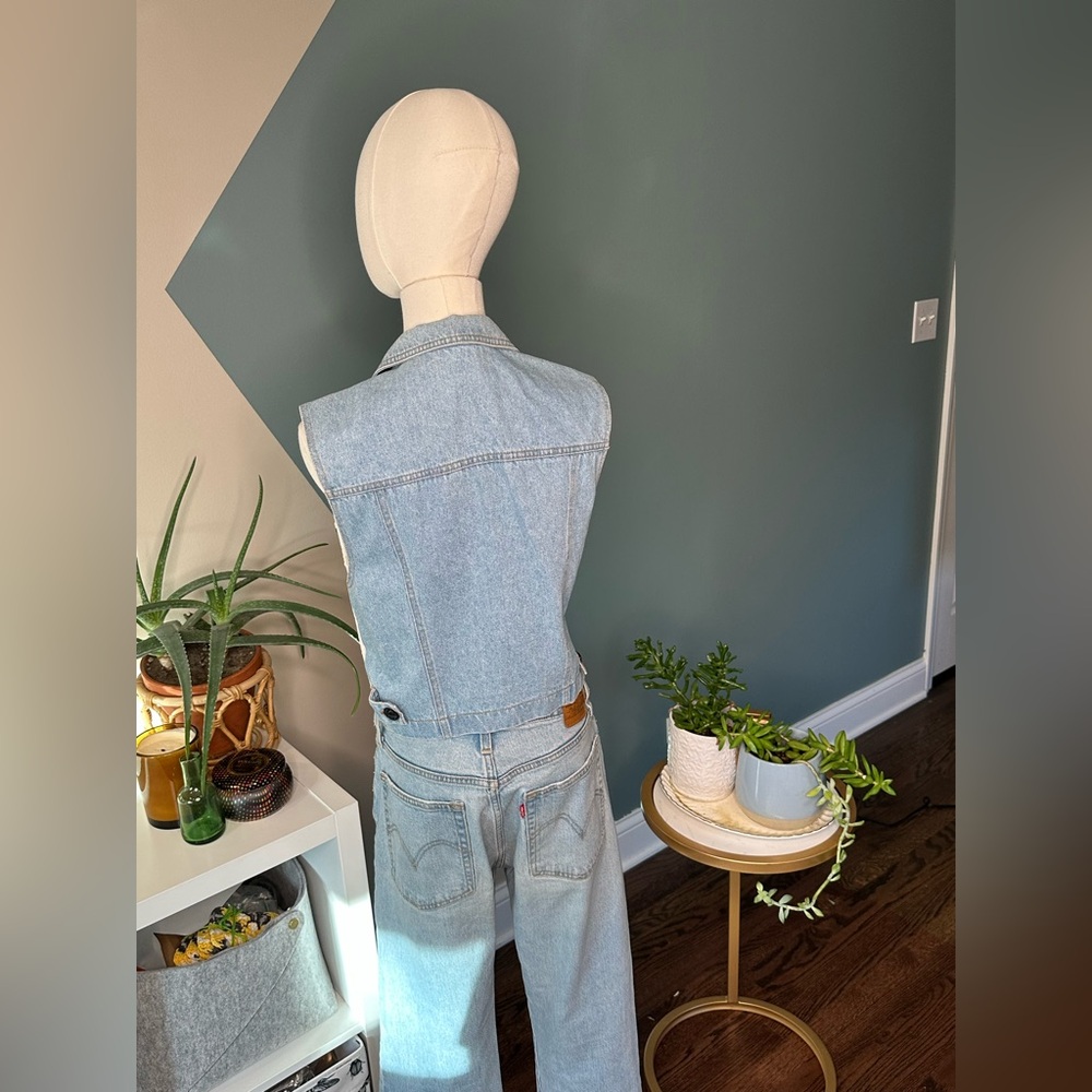 Vintage 90s Romeo Romeo Bouclé & Denim Vest – Western Y2K Aesthetic Size M - Picture 6 of 14